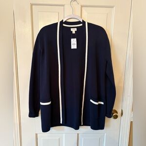 J Crew Women's Navy Cardigan Sweater